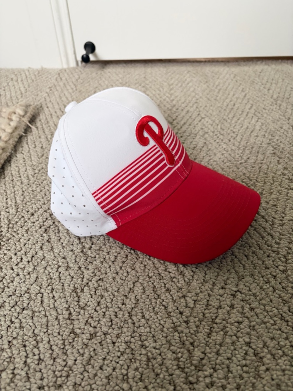 Red and White Phillies Baseball Cap - Picture 3 of 3